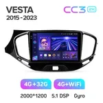 Штатна магнітола Teyes CC3 2k 4+64 Gb LADA Vesta Cross Sport 2015-2019 10" 2