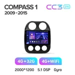 Штатна магнітола Teyes CC3 2k 3+32 Gb Jeep Compass 1 MK 2009-2015 10" 2