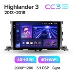 Штатна магнітола Teyes CC3 2k 3+32 Gb Toyota Highlander 3 XU50 2013-2018 (B) 10" 2
