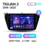 Штатна магнітола Teyes CC3 2k 3+32 Gb Volkswagen Tiguan 2 Mk 2016-2022 (B) 10" 2