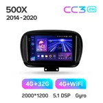 Штатная магнитола Teyes CC3 2k 4+32 Gb Fiat 500X 2014-2020 2