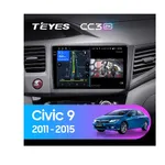 Штатна магнітола Teyes CC3 2k 4+32 Gb Honda Civic 9 FB FK FD 2011-2015