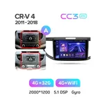 Штатна магнітола Teyes CC3 2k 4+32 Gb Honda CR-V 4 RM RE 2011-2015 (A) 10" 6