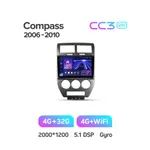 Штатна магнітола Teyes CC3 2k 4+32 Gb Jeep Compass 1 MK 2006-2010 10" 6