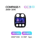 Штатна магнітола Teyes CC3 2k 4+32 Gb Jeep Compass 1 MK 2009-2015 10" 6