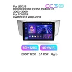 Штатна магнітола Teyes CC3 2k 4+32 Gb Lexus RX300 RX330 RX350 RX400H, Toyota Harrier 2003-2009 4