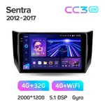 Штатня магнитола Teyes CC3 2k 4+32 Gb Nissan Sentra B17 2012-2017 4