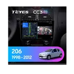 Штатная магнитола Teyes CC3 2k 4+32 Gb Peugeot 206 1998-2012