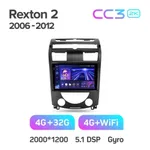 Штатная магнитола Teyes CC3 2k 4+32 Gb SsangYong Rexton Y250 2 2006-2012 2