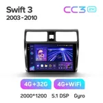 Штатная магнитола Teyes CC3 2k 4+32 Gb Suzuki Swift 3 2003-2010 2