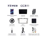 Штатная магнитола Teyes CC3 2k 4+32 Gb Toyota Camry 6 XV 40 50 2006-2011 2