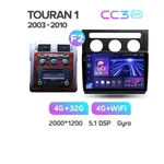 Штатна магнітола Teyes CC3 2k 4+32 Gb Volkswagen Touran 1 2003-2010 (B) 10" 4