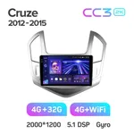 Штатная магнитола Teyes CC3 2k 4+64 Gb Chevrolet Cruze J300 J308 2012-2015 8