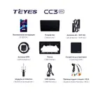 Штатна магнітола Teyes CC3 2k 4+64 Gb Ford Transit 350 (1 Din) 2020-2021 10" 7