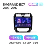 ШтатнаЯ магнИтола Teyes CC3 2k 4+64 Gb Geely Emgrand EC7 1 2009-2016 6