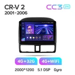 Штатна магнітола Teyes CC3 2k 4+64 Gb Honda CR-V 2 2001-2006 2