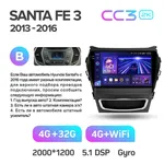 Штатная магнитола Teyes CC3 2k 4+64 Gb Hyundai Santa Fe 3 2013-2016 (B) 2