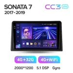 Штатна магнітола Teyes CC3 2k 4+64 Gb Hyundai Sonata 7 LF 2017-2019 2