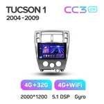 Штатная магнитола Teyes CC3 2k 4+64 Gb Hyundai Tucson 1 2004-2009 2