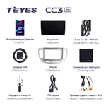 Штатная магнитола Teyes CC3 2k 4+64 Gb Kia Rio 2 2005-2011 2