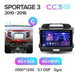 Штатна магнітола Teyes CC3 2k 4+64 Gb Kia Sportage 3 SL 2010-2016 (C) 2