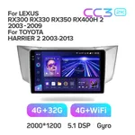 Штатная магнитола Teyes CC3 2k 4+64 Gb Lexus RX300 RX330 RX350 RX400H, Toyota Harrier 2003-2009 3
