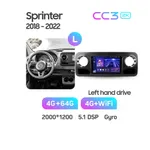 Штатна магнітола Teyes CC3 2k 4+64 Gb Mercedes-Benz Sprinter 2018-2022 10" 7