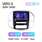 Штатна магнітола Teyes CC3 2k 4+64 Gb Mercedes-Benz Vito 3 W447 2014-2020 10" 2