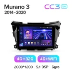 Штатная магнитола Teyes CC3 2k 4+64 Gb Nissan Murano 3 Z52 2014-2020 2