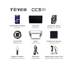 Штатна магнітола Teyes CC3 2k 4+64 Gb Peugeot 301, Citroen C-Elysee (1 Din) 2012-2016 (4 кнопки) 7