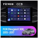 Штатная магнитола Teyes CC3 2k 4+64 Gb Peugeot 308 T9 308S 2013-2017