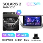 Штатна магнітола Teyes CC3 2k 6+128 Gb 360° Hyundai Solaris 2 2017-2020 (A) 6