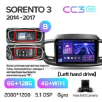 Штатна магнітола Teyes CC3 2k 6+128 Gb 360° Kia Sorento 3 2014-2017 (B) 10" 2