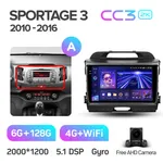 Штатна магнітола Teyes CC3 2k 6+128 Gb 360° Kia Sportage 3 SL 2010-2016 (A) 2