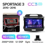 Штатна магнітола Teyes CC3 2k 6+128 Gb 360° Kia Sportage 3 SL 2010-2016 (B) 2