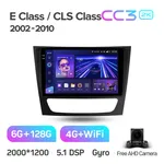 Штатная магнитола Teyes CC3 2k 6+128 Gb 360° Mercedes-Benz E-Class S211 W211, CLS-Class C219 2002-201 2