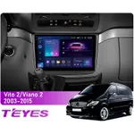 Штатна магнітола Teyes CC3 2k 6+128 Gb 360° Mercedes-Benz Vito (W639), Viano (W639) 2003-2015 10"