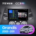 Штатна магнітола Teyes CC3 2k 6+128 Gb 360° Mitsubishi Grandis 1 2003-2010 (F1)