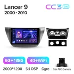 Штатна магнітола Teyes CC3 2k 6+128 Gb 360° Mitsubishi Lancer 9 CS 2000-2010 2
