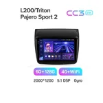 Штатная магнитола Teyes CC3 2k 6+128 Gb 360° Mitsubishi Pajero Sport 2 L200 Triton 2008-2016 (CAN BUS 2