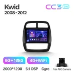 Штатна магнітола Teyes CC3 2k 6+128 Gb 360° Renault KWID 2015-2019 2