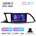 Штатная магнитола Teyes CC3 2k 6+128 Gb 360° Seat Leon 3 2012-2020 2