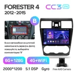 Штатная магнитола Teyes CC3 2k 6+128 Gb 360° Subaru Forester 4 SJ 2012-2015 (B) 2