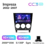 Штатная магнитола Teyes CC3 2k 6+128 Gb 360° Subaru Impreza GD GG 2002-2007 2
