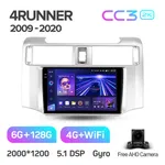 Штатна магнітола Teyes CC3 2k 6+128 Gb 360° Toyota 4Runner 5 N280 2009-2020 2