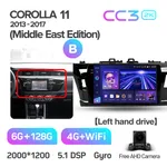 Штатная магнитола Teyes CC3 2k 6+128 Gb 360° Toyota Corolla 11 Middle East 2013-2017 (B) 2