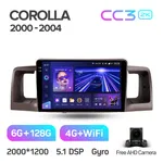 Штатна магнітола Teyes CC3 2k 6+128 Gb 360° Toyota Corolla E130 E120 2000-2004 (B) 2