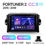 Штатна магнітола Teyes CC3 2k 6+128 Gb 360° Toyota Fortuner 2 2015-2018 2