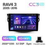 Штатная магнитола Teyes CC3 2k 6+128 Gb 360° Toyota RAV4 3 XA30 2005-2013 2