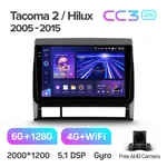Штатна магнітола Teyes CC3 2k 6+128 Gb 360° Toyota Tacoma 2 N200, Hilux 2005-2015 2